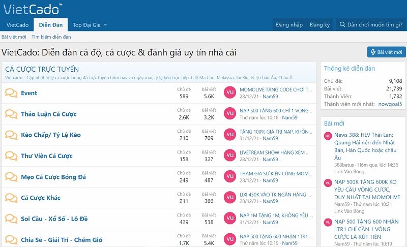 diễn đàn cá độ bóng đá