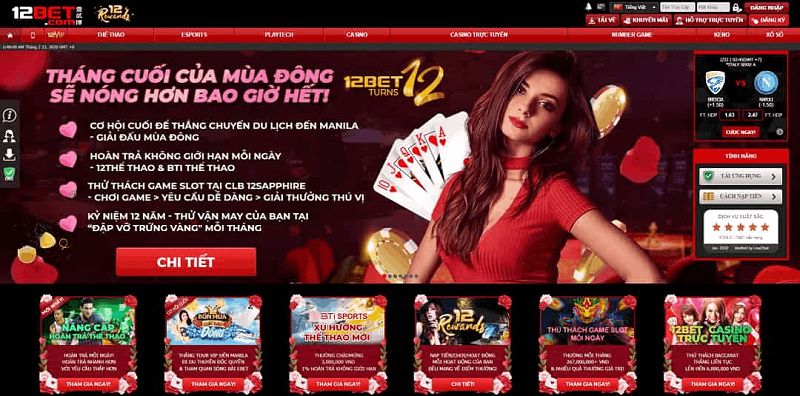 12Bet – Siêu phẩm nhà cái uy tín đạt điểm 10 cho chất lượng