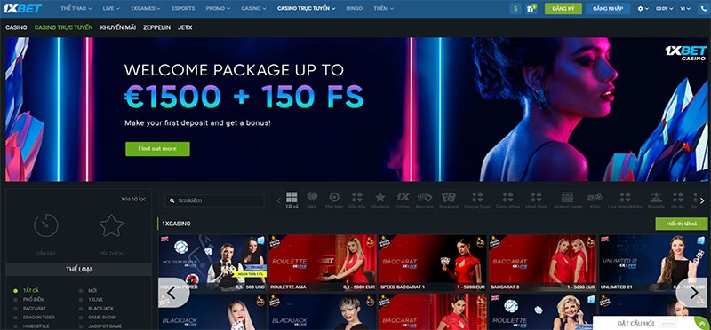 1XBet - Nhà cái cá cược chất lượng hàng đầu châu Á