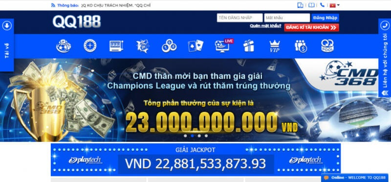 QQ188 – Sân chơi đẳng cấp, đánh đề online làm giàu thả ga