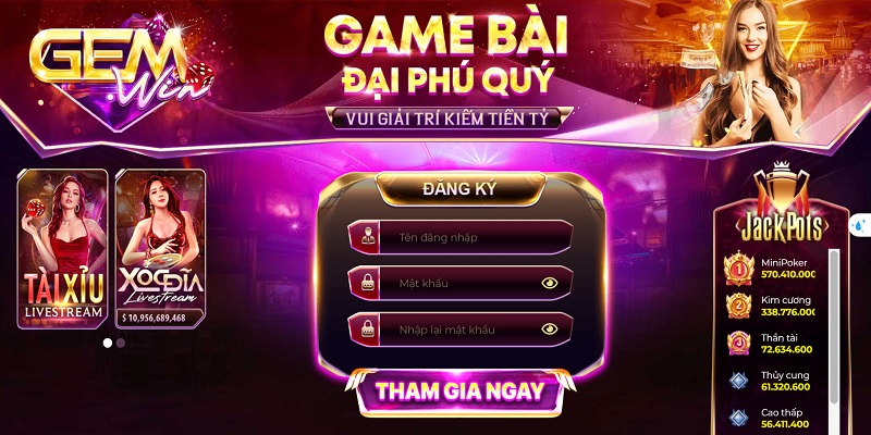 Gemwin - Cổng game đổi thưởng uy tín, nhận quà khủng